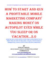 How to start A successful million dollar mobile marketing and shortcode company globally.pdf